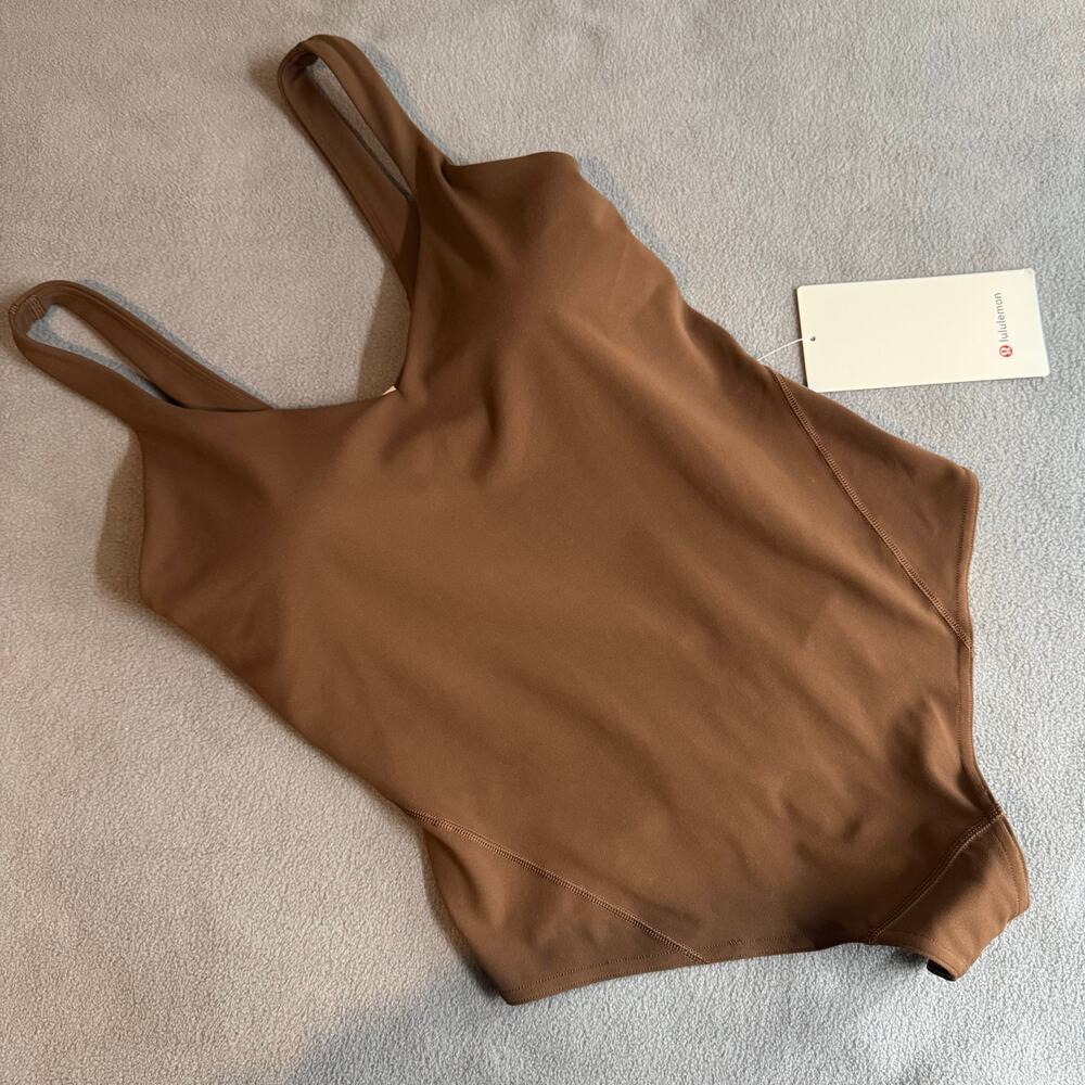 Lululemon Align Bodysuit Java 6 Brown Minimalist Boho Chic Neutral Casual
